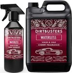 Dirtbusters Waterless Wash And Wax Car Cleaner, Easy To Use Spray On Wipe Off Car Shampoo And Wax For A Shiny Hydrophobic Polish Finish, Cherry (5.5L)