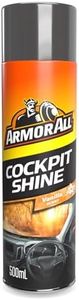 Armor All, Cockpit Shine Car Interior Cleaner 500ml, Vanilla, Cleans and Restores Dashboards and Trims, Anti-Static Formula, Suitable for Plastic, Rubber and Vinyl, Ideal for Car Detailing, Made in UK