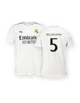 Real Madrid Home Shirt, Kit Season 24/25, Bellingham, 10 Years, Replica Jersey with Official License