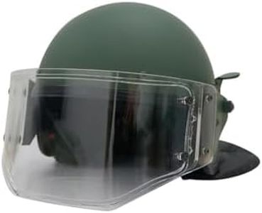 Aetheria Russian ZSH-1-2M Helmet with Acrylic Visor, 58-61cm Russian Helmet for Christmas Halloween Prop CS Outdoor Activities - Military Green