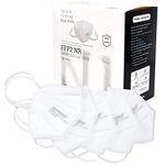 Nationwide Paper 20 Pcs FFP2 Face Masks UK, CE Certified 0598, 5 Layers protection, High BFE Ratio Of ≥94%, Disposable Respirator Mask Recommended by Healthcare Professionals (White)