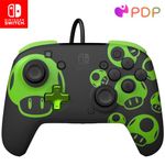 PDP Switch Rematch Wired controller 1-UP Glow in the dark Officially Licensed by Nintendo - Customizable buttons, sticks, triggers, and paddles - Ergonomic Controllers