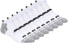 PUMA Men's 8 Pack Low Cut Socks, Wh