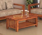 NATRAJ ART & CRAFT olid Sheesham Wood Wooden Centre Table Coffee Table Center Table Teapoy for Living Room Wooden Home Furniture