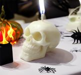 BITONA® Skull Shape Designer Scented Soy Wax Candle for Gifting or Decorations in Festivals Halloween,Diwali, Christmas etc (1 pc Random Color)