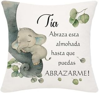 Bommex Regalo de la tía de la Sobrina Sobrino Encantador de Dibujos Animados Funda de cojín para la tía Regalo de cumpleaños Regalo del Día de la Madre (tía)