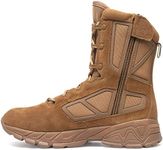 RIELD Men's Military Tactical Work Boots Lightweight Side Zipper Army Combat Hiking Boots,Coyote,12 M US