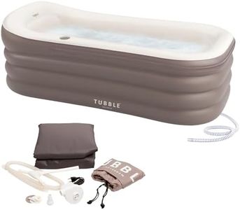 Tubble® Royale Baignoire Gonflable - Utilisation Comme Bain Chaud et Glacé - Montage rapide en 1min - Baignoire Pliable pour Adultes Jusqu'à 188cm - Ambient Taupe - 255L