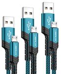 JSAUX® 3-Pack Micro USB Cable, 2.4A Nylon Braided Micro USB Charging Cable, 480Mbps Data Cable Type B for Android Samsung Galaxy S6 S7 Edge Note 5, Kindle and More (3.3ft+6.6ft+10ft)