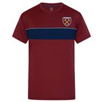 West Ham United FC Official Gift Mens Poly T-Shirt Claret Medium