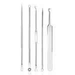 Rnitle Blackhead Remover Tool,Pimple Whitehead Acne Comedone Extractor Tool Set Stainless Steel with Transparent Box for all Skin Types