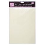 Anita's Plain, Blank Cards & Envelopes, A4, Cream, Pack of 4, for Home, Wedding, Birthday, Christmas, Thank You, Art & Craft, Scrapbooking Supplies, Baby Shower, Card Making