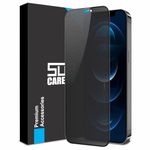 SupCares Privacy Tempered Glass for iPhone 12 Pro Max (6.7 Inch) With Installation Kit | 9H Edge to Edge Screen Protector | Black