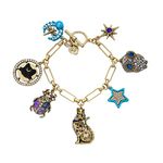 Celestial Charm Bracelet, One Size, Metal Glass Resin, no gemstone