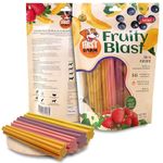 First Bark Fruity Blast Dog Treat Mix Fruit (Pack of 2) Dogs N Cats with Free Gnawlers Calcium Bone 1pc- (22 gm)