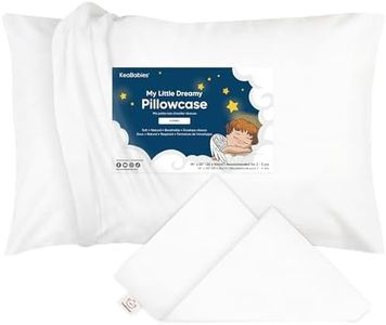 Toddler Pillowcase for 35X51 Pillow - Organic Jumbo Toddler Pillow Case for Boy, Kids - 100% Natural Cotton Pillowcase for Miniature Sleepy Pillows - Pillow Sold Separately (Soft White)