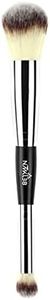 NMKL38 Double Ended Complexion Brush Face Concealer Powder Makeup Brush, Blending Liquid Foundation, Cream Cosmetics - Black Handle, Vegan Brush, Cruelty Free