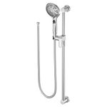 Moen 3671EP 5-Function Massaging Handshower with Toggle Pause, Includes 30-Inch Slide Bar and 69-Inch Hose, Chrome