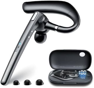 Bluetooth Headset with Noise Cancelling Mic,Wireless Earpiece for Trucker