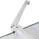 MIQU Shower Glass Support bar to Fixed Panel Wall Stainless Steel 55CM Length for 4-9 mm Thick Glass