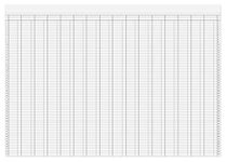 A3 analysis pad, 53 rows, 16 columns, numbered, 100gsm