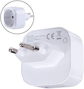 Brazil Brasil/South Africa African SA Adapter Plug Viaje Tipo N to a EU Europe European Tipo C E F Enchufe Socket Adaptor para Spain ES France FR Italy IT Germany Denmark Greece Adaptador 3 Pin