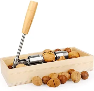 Anwenk Nutcracker Heavy Duty Nut cracker Pecan Cracker Walnut Cracker Tool with Wood Box Bowl