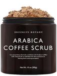 Brooklyn Botany Arabica Coffee Scrub -100% Natural - With Coconut And Shea Butter - Best Anti Cellulite And Stretch Mark Treatment, Spider Vein Therapy For Varicose Veins & Eczema - 283 g