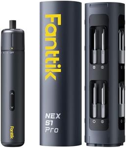 Fanttik S1 Pro 3.7V Electric Screwdriver, Cordless Screwdriver, 16 S2 Metal Bits, 3 Torque Settings, Max 6 N.m, 2000mAh Battery, LED Light, 1/4''Hex, Idea Tool for Furniture/Desktop Computer