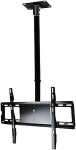 Leona Co Adjustable Ceiling TV Mount for 32 to 75 inch Screens, Large Flip Down Motorized Pitched Roof VESA Mount Bracket Fits Most LED, LCD, Plasma Flat Screen Display Up to 150lbs