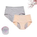 HOPASRISEE Everdries Leakproof Ladies Underwear, Everdries Leakproof Panties For Over 60 Incontinence, Women Plus Size Briefs (2PCS-A,M)