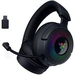 Razer Kraken V4 - Wireless Gaming Headset (3 Modes Connectivity, TriForce 40mm Drivers, 9-Zone RGB Earcup Lighting, Mix & Volume adjustments, THX Spatial Audio) Black