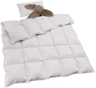 zzlamb Warm Baby Quilt Crib Comforter Small Duvet Insert, Toddler Down Comforter Kids Crib Blanket, Lightweight Soft Noiseless Cotton-Blended Shell Down Proof Machine Washable, Misty Lavender 41x48in