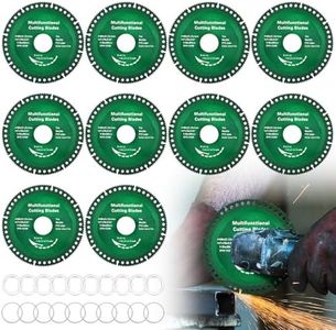 10PCS Glass Cutting Disc for 4-1/2" Angle Grinder, 2025 Upgraded Indestructible Disc for Angle Grinder, Glass Ceramic Diamond Cutting Blade 7/8" (Model 115/125) for Jade, Crystal, Wine Bottles, Tile