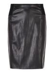 Vero Moda Women's Vmbuttersia Hw Coated Noos Skirt, Black (Black Black), M UK