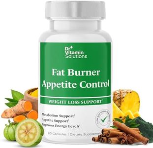 DR VITAMIN SOLUTIONS Fat Burner and Appetite Control Capsules Metabolism Booster, Weight Loss Support, and Energy Enhancer – Clinically Tested, Non-GMO – 60 Capsules