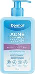 Dermal Therapy Acne Control Wash | Acne Treatment Foaming Cleanser for Sensitive Skin | Advance Sebum Control & Skin Hydration | 175ml