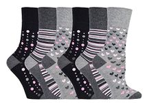 6 pairs Gentle Grip Loose Top Non Binding Elastic Bamboo Socks UK 4-8 EUR 37-42 (RM36)