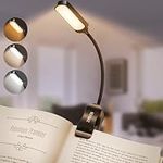 ZYRIVON Reading Light, 16 LED 3 Colour Anti-Blue Eye Protection Book Light, USB Rechargeable & 5 Levels Brightness, Long Battery Life, Flexible Clip on Book Lamp for Reading, Painting, Travel, Gift