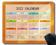 Gaming Mouse Pad 2023 Year Calendar with Holiday,Color Autumn Light Fire Personalized Mouse Pad