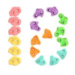 18PCS Climbing Holds for Kids, Rock Wall Climbing Kit with Hardware for Indoor and Outdoor Climbing Wall