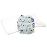 Bambino Mio, Mioduo Two-Piece Reusable Eco Chemical Free Nappy, Puppy Party, Size 2 (<9Kgs+)