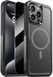 Diaclara Magnetic for iPhone 15 Pro Max Case, [with Privacy Screen Protector] [Anti Spy] [Military Grade Drop Protection] Heavy Duty Full-Body Shockproof Phone Case, Black