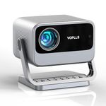 [Netflix Officially & AI Auto Focus] VOPLLS 4K Projector with WiFi and Bluetooth, 3D DoIby Audio & Auto Keystone Smart Projector, 600 ANSI Outdoor Movie Projector, 50% Zoom, MAX 300''Display(Grey)