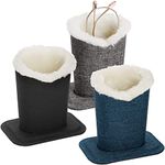 ZOOFOX 3 Pack Plush Lined Eyeglass Holder, Fabric Glasses Stand for Desks, Nightstands