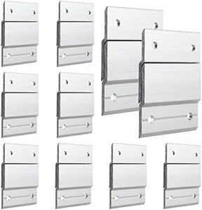 FVIEXE 20PCS 2 Inch French Cleat Hanger, Heavy Duty Metal Picture Hanger Z Bar Hanger, Interlocking Aluminum Z Clips for Hanging Picture Ledges Mirrors Headboard Wall Mounting Brackets Hardware Kit