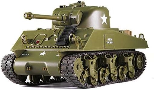 Remote Control 2.4Ghz 1/30 Scale US M4A3 Sherman RC IR Battle Tank w/Sound Lights