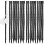 Besitu 24 Inches Straight Rebar Stakes(20-Pack), 1/2" Diameter Steel Metal Stakes for Garden with Chisel Point End Heavy Duty Ground Anchors for Landscape, Concrete Form, Camping & Trapping Black