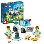 LEGO 60382 City Vet Van Rescue with Toy Animal Ambulance, Learning Toy Playset for Kids 4 Plus Years Old with 2 Veterinary Minifigures, Dog & Cat Figures