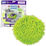 White Magic Microfinger Mop Head – Effortless Spin Dry, Chemical-Free & Machine Washable, Perfect for Floor Cleaning, Dusting, Cars & Boats, Dia 20cm